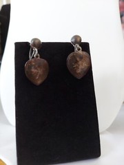 Siam Sterling Silver Pendant and Earrings Set Vintage Patina