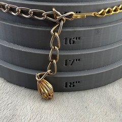 Vintage Necklace Gold Tone Choker Adjustable 16”