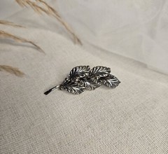 Vintage Leaf Brooch 835 Teka Theodore Klotz Pre Owned Silver German Jewelry