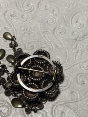 J Tostrup 830 Silver Solje Wedding Brooch Pin Victorian Antique Norway