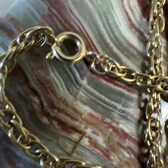 Vintage Victorian Cameo-Style Rose Floral Pendant Necklace Gold Tone 23” Chain