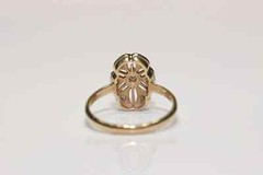Art Deco Style Lab Created Diamond Filigree Floral 14K White Gold FN Gift Ring