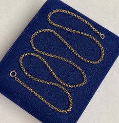 MUST! Cable Gold Filled Necklace 18” Rolo Link GF VTG EDWARDIAN 2.4mm 6.2g
