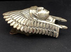 Old Pawn Bolo Tie Indian Headdress Sterling Silver NO CORD
