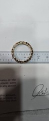 Rare Vintage ArtCarved 14K Yellow & Rose Gold Floral Diamond Eternity Ring- Sz 7