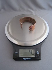 VINTAGE SIGNED HANDWROUGHT COPPER BRASS SHOOTING STAR BANGLE CUFF BRACELET