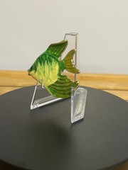 Vintage Green and Yellow Enamel Fish Brooch