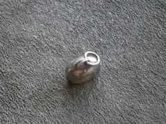Biarritz Cow Bell Nice Tinkle Vintage Silvertone Bracelet Charm Pendant 1.2g