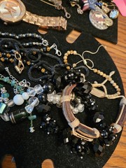 Vintage Lot Jewelry Wear Repair Craft Beads Glass Watch Plastic Metal Shell