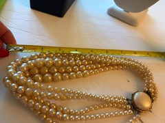 Signed Miriam Haskell 5 Strand Faux Pearl Necklace Classic Elegance AS IS