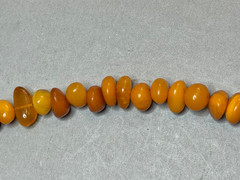 Vintage Baltic Amber Statement Necklace 46.9g Graduated Teeth Beads Cognac Honey
