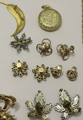 VTG Jewelry Lot MCM Fashion Mixed Brooch Necklace Earrings 1960’s 1970’s 1950’s