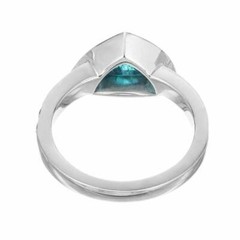 Peter Suchy GIA Certified .78 Carat Paraiba Tourmaline Diamond Platinum Ring