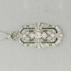 2.9Ct Art Deco Style Lab Created Diamond Anniversary Wedding 925 Silver Pendant