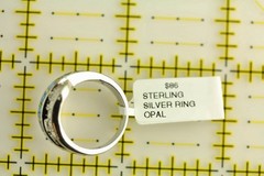 NEW Sterling Silver BLUE FIRE OPAL & CZ RING BRILLIANT -SZ(6.25) 8.3 GR S6624