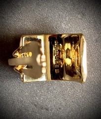 Hermes Vintage Enamel Clip On Hoop Earrings With Box
