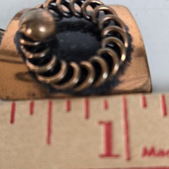 Earrings Copper Clip On Art Deco Mid Century Fashion Jewelry 2 MCM Vtg