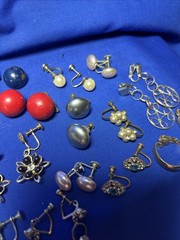 Vintage Lot Clip /Screwback Earrings Dangle Drop Huggie Crystal Pearl L26