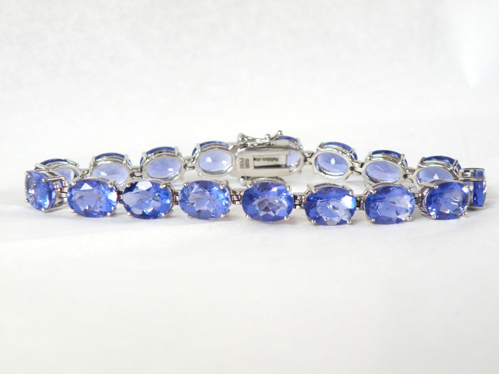 Sterling Silver 925 Treated Color Change Fluorite Tennis Bracelet Fits 7.5