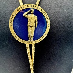 Vtg Military Veteran Thank You For Your Service Bolo Tie