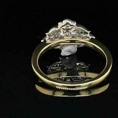 Art Deco Vintage Style Round Lab Created Diamond 925 Silver Women’s Wedding Ring