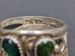 Vintage Wheeler Manufacturer Sterling Silver Abalone Ring Size 5.25