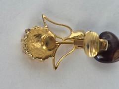 Vintage American Legion Auxiliary Clip On Earrings Dangle Heart