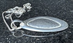 Vintage Silpada Israel 925 Sterling Silver Modernist Pendant w/ Italy GMG Chain