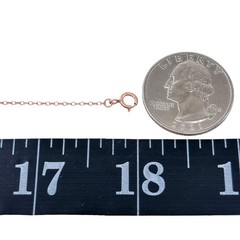 Cubic Zirconia Rose Gold-Plate “M” Dog Tag Necklace | 18″