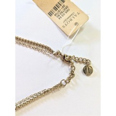 Lovely Gold White Tone Rhinestone Floral Collar Necklace by TALBOTS 21″ NOS