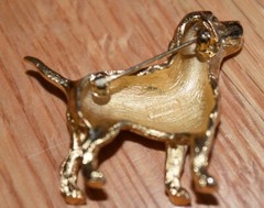 Crown Trifari Canine Collection Beagle Dog Brooch Pin Standing Labrador Figure