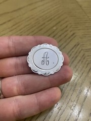 Vintage La Mode Art Deco 925 Sterling Silver Monogrammed “A” Pin Brooch
