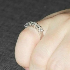 4.00Ct Round Cut Lab Created Diamond 14K White Gold FN Engagement Gift Band Ring