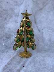 Vintage Juliana Delizza Standing Christmas Tree Brooch, Pin, Excellent