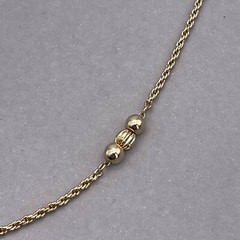 Vintage Medici Beaded Station Chain Necklace Gold Tone Spring Ring Closure 30″