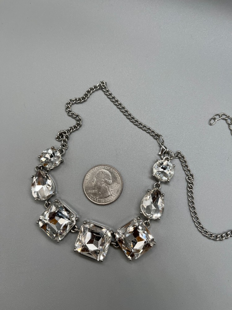 Paparazzi 18 inch clear Choker Faceted Necklace bl01