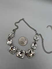 Paparazzi 18 inch clear Choker Faceted Necklace bl01