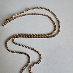 Vintage AVON 1978 Pendant Necklace Gold Chain Faux Ivory 20” Adventure Tooth