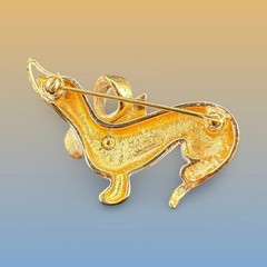 1950’s 60’s Vintage Monet Dachshund Dog Brooch Pin