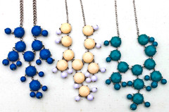 Vtg to Now Lot of 3 Bubble Necklaces – Blue, Green, Yellow / White
