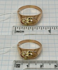USSR Vintage Original 583 14K Rose & Yellow Gold Ring 2.90 g. 7,25 US Ukraine