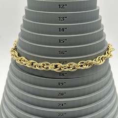 Trifari Necklace Chunky Gold Tone Oval Link Chain Statement 17.5 in