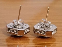 Modern Bride JCPenney 925 Sterling Silver Diamond Ring (Size 7) & Earrings Set