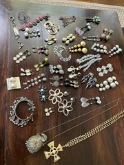 Vintage Costume Jewelry Lot 1980s/1990s Earrings Necklaces Bracelets-some signed