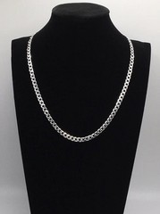 NEW Sterling Silver 5mm Curb Chain Lobster Clasp Necklace 18” 925 Italy SL #72
