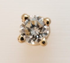 Natural Diamond 1/5ctw Petite Studs Round 14k Yellow Gold Earrings