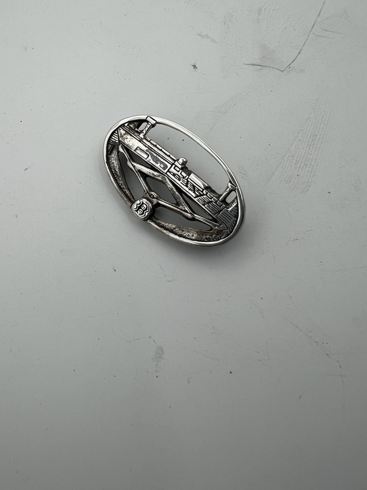 Sterling Silver Fenway Park Boston Red Sox Oval Pin Brooch 925