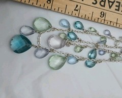 Women’s Layered Necklace Faceted Past Rhine Chandelier Style Ren Faire Romantic