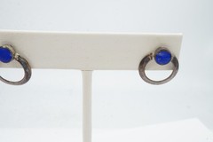 Vintage Sterling Silver 925 Lapis Lazuli Earrings