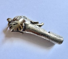Vintage 1960s-1970s Gold Plated Figural Elephant Whistle Pendant Charm